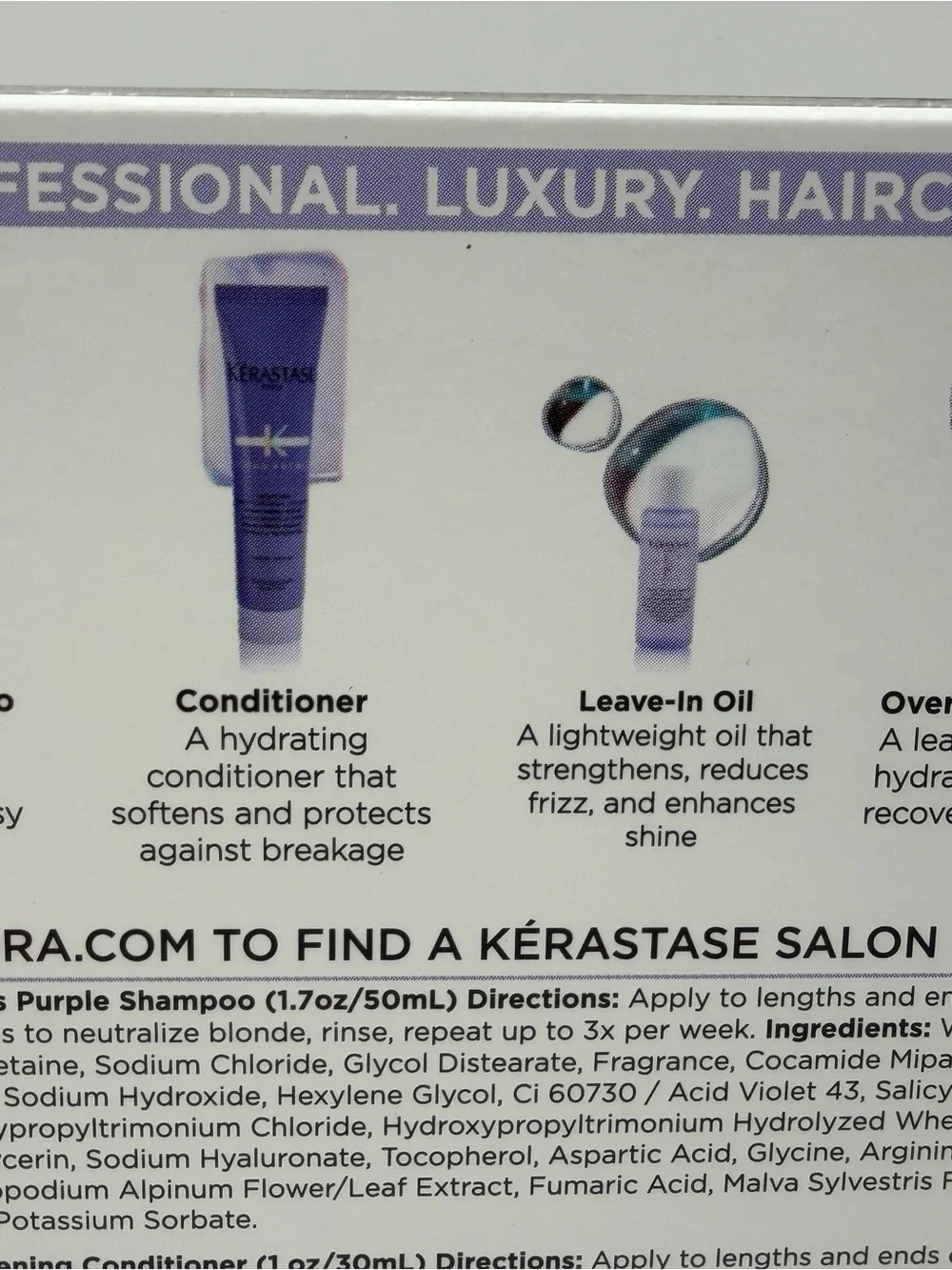 Kerastase Blond Absolu Hair Care Set - Purple, Black, White